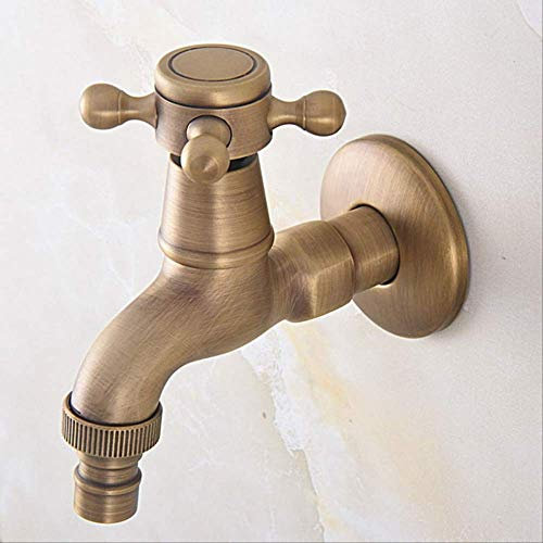 Retro Antike Messing Einhand Küchenarmatur Wand Wäscherei Bad Mopp Wasserhahn Garten Waschmaschine Wasserhahn aav322