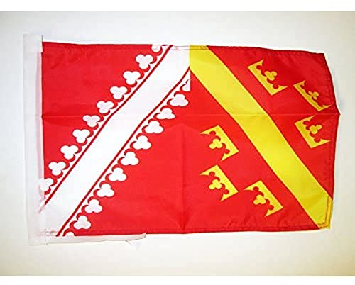AZ FLAG - Drapeau Alsace Ancien - 45x30 cm - Pavillon Alsacien - France 100% Polyester Avec Deux Cordelettes - 20g