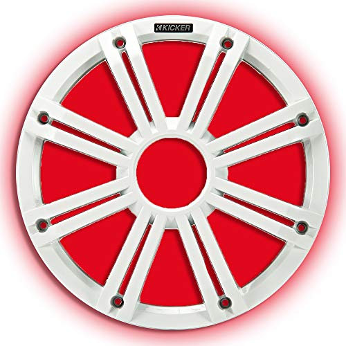 Kicker KMG10 12-Inch (30cm) Grille for KM12 and KMF12 Subwoofer, LED, White