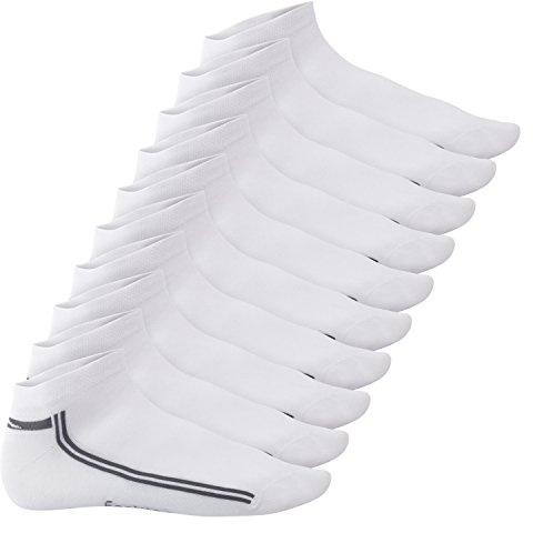 Footstar Damen & Herren Motiv Sneaker Socken (10 Paar) Kurzsocken mit Streifen - Sneak It!