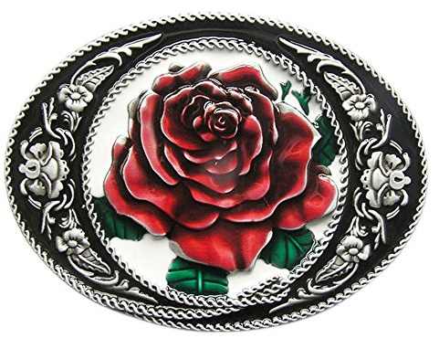 Urban Backwoods Oval Rose I Gürtelschnalle für Wechselgürtel Buckle