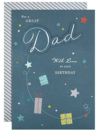 Hallmark Geburtstagskarte für Papa – 3D-Text-Design