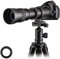 Venidice Teleobiettivo zoom 420-800 mm F8.3, messa a fuoco manuale con attacco a T per Canon EOS T3 T3i T4i T5 T5i T6 T6i T6s T7 T7i SL1 SL2 6D 7D 7D 60D 70D 77D 80D 5D II/III/IV DSLR
