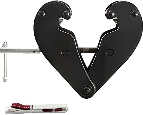 VEVOR Beam Clamp 2200lbs/1ton Capacity I Beam Lifting Clamp 3inch-9inch Opening Range Beam Clamps for Rigging Heavy Duty Steel Beam Clamp Tool Beam Hangers for Lifting Rigging(1 ton)