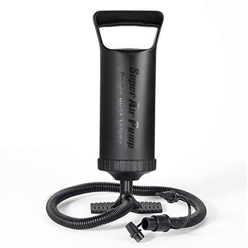 Hand Pump - Double Quick Air Pump for Inflatable, Portable Hand Pump with 2 Nozzle for Mattress, Pool Floats, Inflatable Pillow
