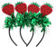 Amosfun 2Pcs Hawaiian Party Kopf Boppers Erdbeere Obst Stirnband Glitter Sommer Luau Haar Hoop Neuheit Haar Zubehör für Kinder Strand Parteien