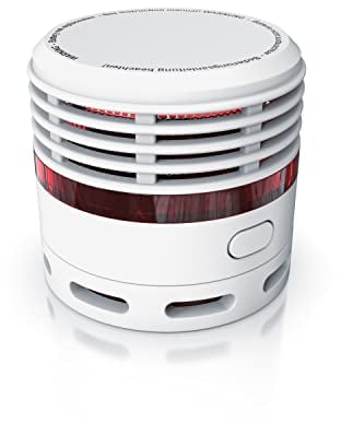 Brandson - Rauchmelder Mini - bis zu 10 Jahre Batterie - Lithium Ionen Batterie 1500 mAh - Lautstärke 85 db - LED Indikator - Prüftaste - inkl. Befestigungsmaterial - EN14604 Zertifiziert - weiß