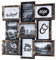 levandeo Bilderrahmen Collage 44x44cm 9 Fotos 10x15cm Kupfer Industrial Glas Fotorahmen Galerie Wanddeko