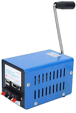 Limouyin Handkurbelgenerator mit Großer Leistung, Tragbarer Kurbelgenerator Multifunktions-USB-Generator Kurbel-Notstrom-USB-Ladegerät Generator für Notfall-Überlebensexperimente Stromversorgung