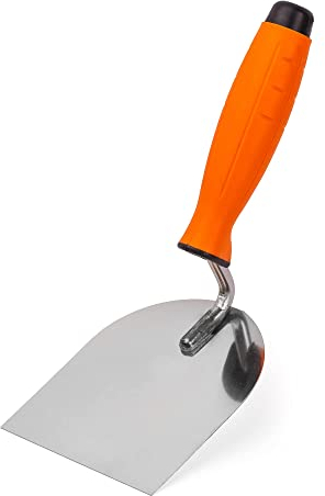 Mivos Espátula de Estucado de 100 x 120 mm con Mango Suave - Acero Inoxidable - Paleta de Albañilería 100 mm - Espátula de Yeso