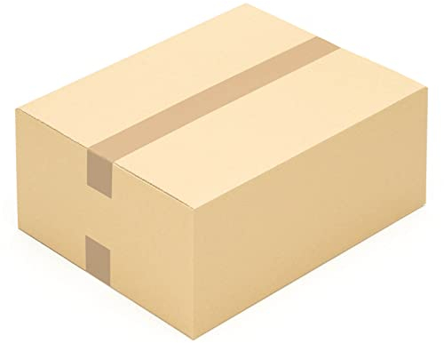 KK Verpackungen Versandkartons 450 x 350 x 200 mm Braun 1-wellig (Außenmaß 458 x 358 x 212 mm) | 10 Stück, Faltkartons Kartons geeignet für Versand als DHL Paket DPD Hermes GLS Paketklasse M (KK145)
