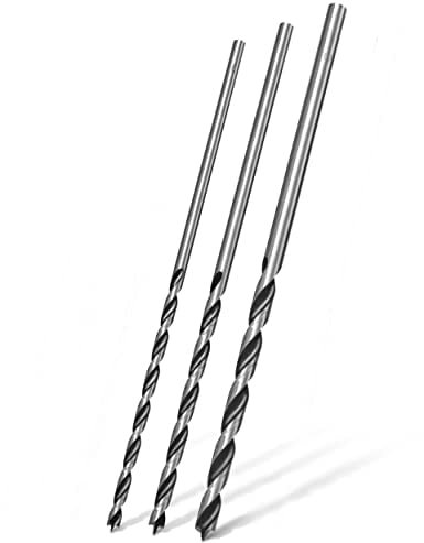 Pinava® Holzbohrer Set lang 3tlg [Stabile Spiralbohrer, extra lange Bohrer Holz] 30cm Balkenbohrer - Holzbohrer lang Set - Holzbohrerset Ø 6, 8, 10 x 300mm