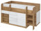 BIM Furniture Etagenbett Smile P Kindermöbel, Möbelset für EIN Kinderzimmer, EIN Bett mit Schreibtisch, Regalen, Schubladen: Rechte Seite (Craft Gold/Craft Weiß)