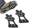 YUANCOX Eis-/Schnee-Greifer, rutschfeste Griffe, Steigeisen, Eisklampen Traktion für Stiefel, Schuhe, Eis, Schnee, Winter, rutschfeste Schuhe, Slip-On-Stretch-Schuh, Größe M (Schuhgröße: 40-42)