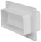 White Flat Channel / 55mm x 110mm / Wall Plate with Non Return Valve/Duct Tube Connector/Lightweight PVC Material