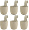 6 x Blumentopf zum Hängen, integriertes Drainagesystem, Farbe: Sand, Ø 15 cm, Pflanztopf-Kübel, Hängetopf, widerstandsfähig, rund, wetterfest, Kunststoff