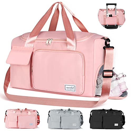 CS COSDDI Sporttasche Mit Schuhfach, Reise Duffel Bags Kleine, Weekender-Tasche Sporttasche Herren Travel Bag Wasserdicht Reisetasche für Damen & Herren