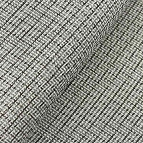 Jacquard Strick, kleines Karomuster Anthrazit/Schwarz als Meterware zum Nähen, 50 cm