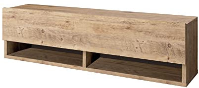 Mesa TV,100% Tablero de aglomerado rechapado en melamina, Color Athlantic Pino