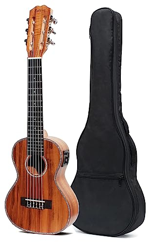 Batking Akustikgitarre für Linkshänder, 6 Saiten, 71,1 cm, für Erwachsene und Kinder, mit Equalizer und Tragetasche