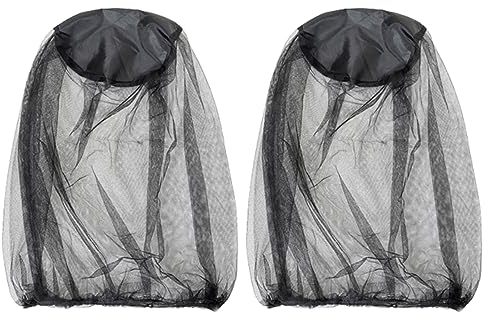 LYQNIHOB Set de 2pcs Mosquiteras de Cabeza con Malla Protectora para Rostro y Cuello contra Insectos en Actividades al Aire Libre como Senderismo, Pesca, Camping y Escalada