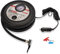 A2ZWORLD Mini compresor portátil para coche, inflador de neumáticos de coche portátil, 12 V, profesional, bomba de aire con manómetro analógico, toma encendedor de cigarrillos, forma neumática