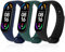 Ainiv Bracelet pour Xiaomi Mi Band 5/Band 6/Band 7, 3PCS Bracelets de Remplacement pour Montre en Silicone Souple, Bracelet de Fitness Réglables pour Accessoires Xiaomi