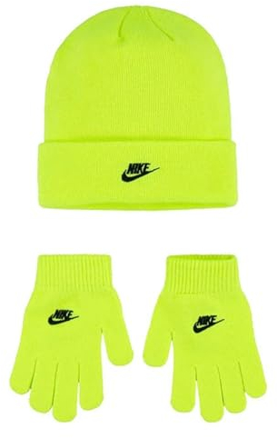 Nike Kids Club Set Beanie 4-7 Years, neongelb