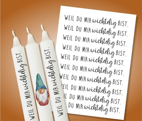 Tattoofolie für Kerzen/Keramik DIN A5 verschiedene Weihnachtsmotive (Weil du mir wichtelig bist)