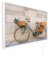 Könighaus Infrarotheizung – 4 Jahreszeiten – TÜV SÜD - 450 Watt + Könighaus Thermostat - Weißer Rahmen (Frühling Motiv: 01. Fahrrad)