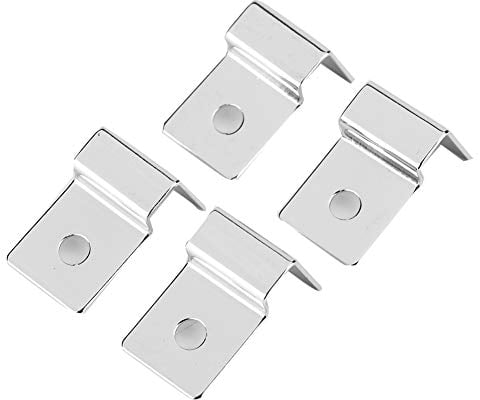 Aquarium Glasabdeckungs Clip, Aquarium Glasabdeckungshalterung, Aquarium Abdeckungshalterung, 4 Stück Edelstahl Aquarium Stützhalterung, Aquarium Glasabdeckungs Clip (5 mm (4