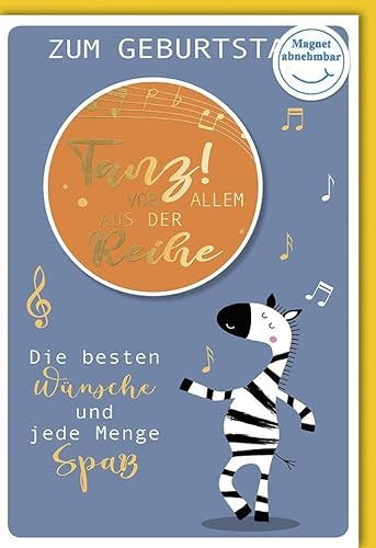 Verlag Dominique Karte Geburtstag Spruch Tanz vor allem aus der Reihe - mit Umschlag