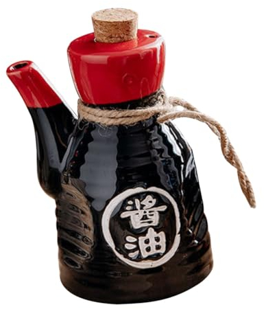 Zerodeko Distributeur D'huile En Céramique, Bouteille D'huile Et Vinaigre, Bouteille D'assaisonnement Japonais De 200 Ml, Robinet Vinaigrier, Pour Sauce Soja, Vinaigre D'huile D'olive