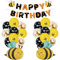 SUNSK Biene Luftballons Geburtstagsballons Happy Birthday Girlande Runde Latexballon Insekt Biene Helium Folienballon Geburtstag Deko für Kinder 21 Stück