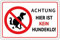 Kein Hundeklo Schild Aluminium 30x20cm mit 4 Bohrlöcher- Schild Hunde Kacken Verboten - Schild Kein Hundeklo - ACHTUNG HIER IST KEIN HUNDEKLO