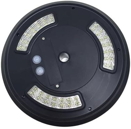 Milisten Fahnenmastleuchte Schwarz mit 42 LED Kunststoff Solarbetriebene | Außenbeleuchtung für Garten und Terrasse, Einfache Montage, Verschleißfest, Helles Licht