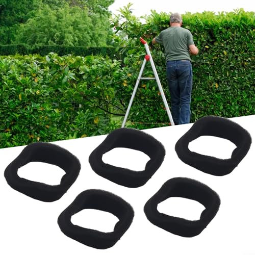 Luftfilterschwamm, 5 Stück, Luftfilter passend für verschiedene Rasentrimmer, 50 mm x 43 mm, Rasenmäher-Luftfilter