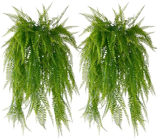 YMIFEEY 6Pcs 80cm Plantas Artificiales Colgantes Hiedra Helecho Plantas Colgantes Artificiales Realistas Plantas Artificiales Decorativas Pared Planta de Plastico para Interiores Exteriores (6)