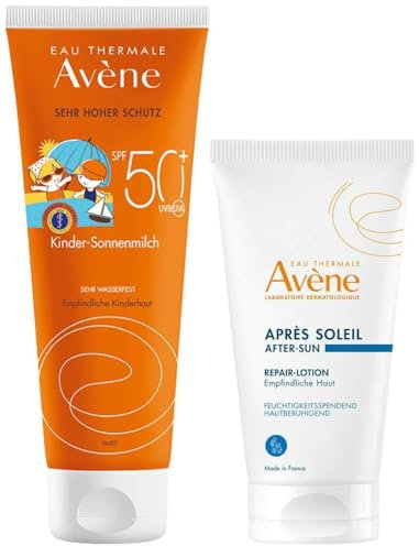 Avene Sunsitive Kinder Sonnenmilch SPF 50 + 250 ml Milch + gratis Repair - Lotion nach der Sonne 50 ml
