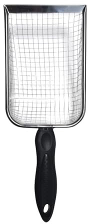 Eventerde Pala per lettiera con piccoli fori, per gatti in metallo, per gatti con pala profonda in metallo, pala per gatti