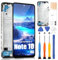 Pantalla OLED para Xiaomi Redmi Note 10 4G LCD Pantalla para Redmi Note 10 / Redmi Note 10s LCD Display Touch Screen Assembly con kit de reparación (negro con marco, 6,43)