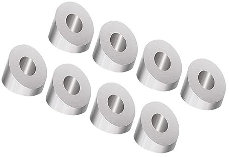 ANDRESLAD 8pcs Wire Rope Connection End 1/4 Washer Deck Cable Railing Kit Deck Post Base Wire Rope Washer Deck Spacers Balusters for Deck Railing Plaster Washers Stainless Steel Silver