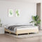 IKAYAA Lit 160 x 200 avec sommier Sommier 160x200 avec Pieds Sommier Tapissier Sommier à Lattes en Bois pour Adulte-Crème-160 x 200 cm-35 cm