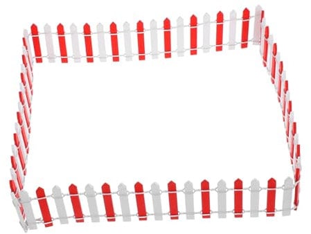 SUPVOX Charmante Clôture de Jardin Miniature Clôture Réaliste pour Bordure de Paysage Installation Facile Bordure de Jardin Décorative 5x90cm Rouge