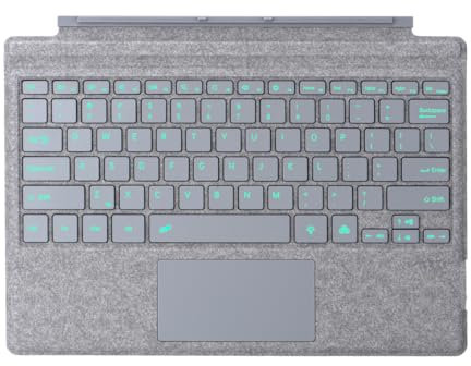 Type Cover for Microsoft Surface Pro 7+ Pro 7 Pro 6 Pro 5 Pro 4 Pro 3 Generation Portable Slim Wireless Keyboard with Touchpad Tablet Keyboard (Light Charcoal, Backlit)