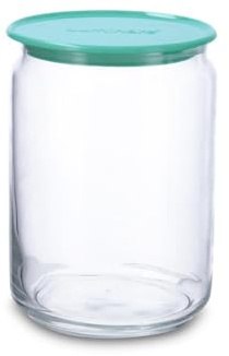 Luminarc Tarro Joy de vidrio 1 L | Verde, Vidrio, forma redonda, 1 L, apto para microondas