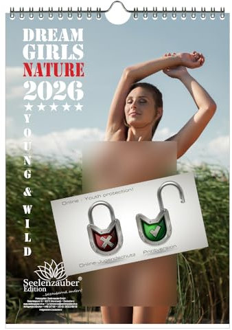 Sexy Dreamgirls Nature DIN A4 Kalender für 2026 Girls Erotik Wald Natur - Seelenzauber