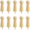 Cncedi Wooden Coat Hooks, 10 Pcs Unfinished Wood Shaker Racks, Screw-on Shaker Pegs, Single Decorative Solid Hook for Hanging Clothes Hats Towel Keys