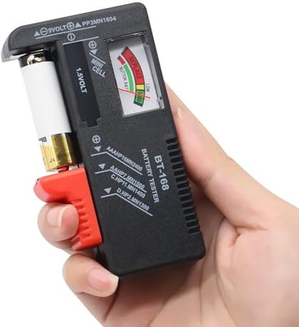Testeur de piles,Testeur de piles pour toutes les piles, vérificateur de tension de piles, piles boutons AA, AAA, D, C, 9V et 1,5V - pour un test précis de l'état des piles