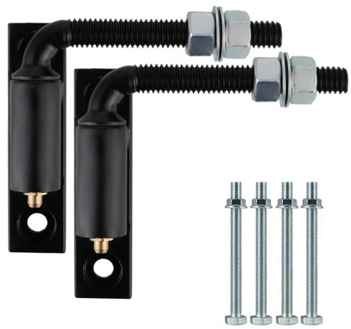 Skelang 2 cerniere per cancello robuste da 13 mm per porta, guarnizioni per cancello a J con base a fori per porta in ferro battuto e legno